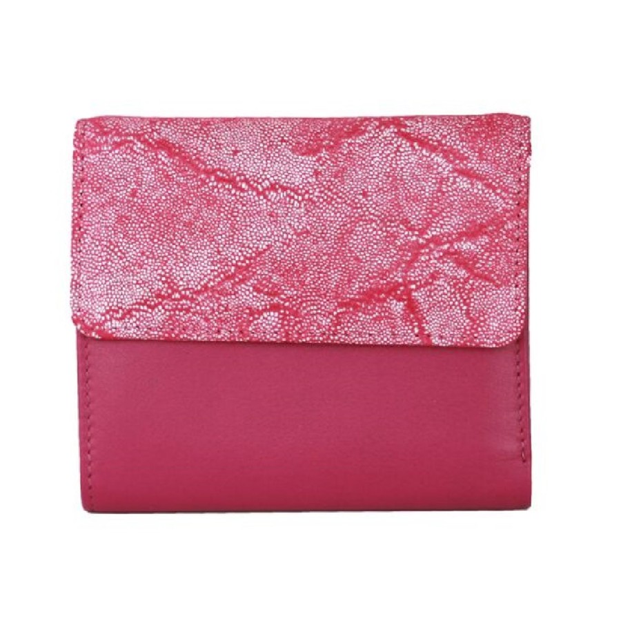 Women eastern counties leather Bags | Eastern Counties Leather - Womens/Ladies Anais Wallet With Foil Embossed Panel Dark Pink