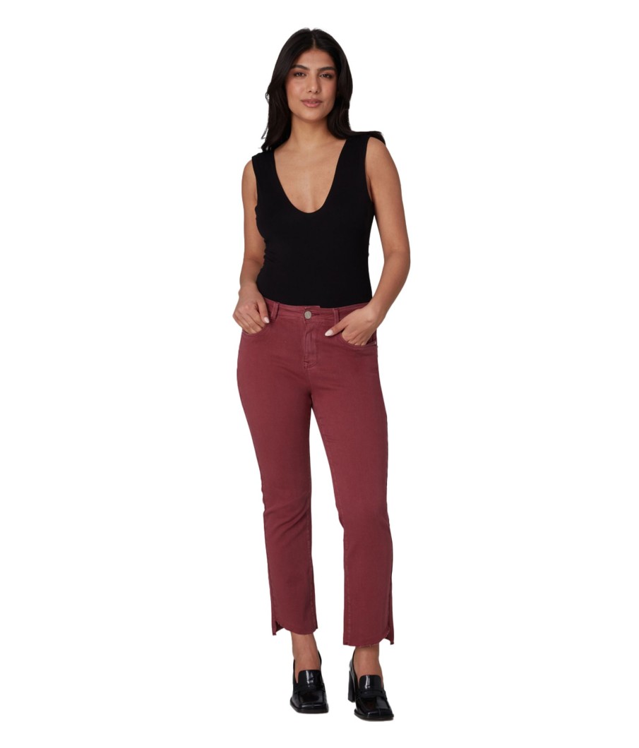 Women lola jeans Jeans | Lola Jeans Kate-Mo High Rise Slim Jeans Medium Red