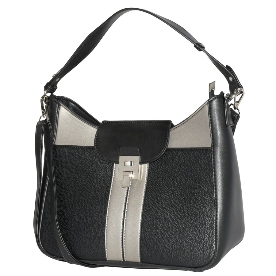 Women nicci Bags | Nicci Ladies' Shoulder Bag With Color Block Design Black