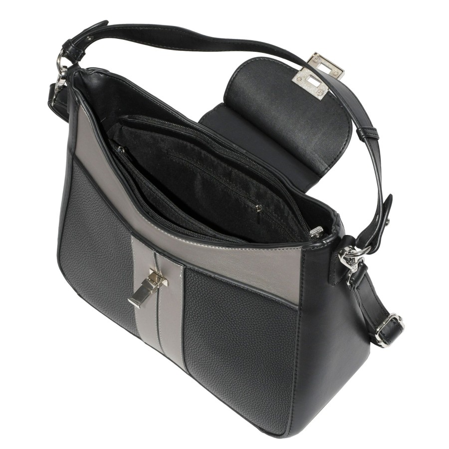 Women nicci Bags | Nicci Ladies' Shoulder Bag With Color Block Design Black