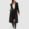 Women belle & bloom Coats & Jackets | Belle & Bloom Runaway Wool Blend Robe Coat Black