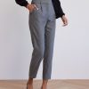 Women r.w. & co. Pants | Tapered-Leg High-Rise Flannel Ankle Pant Grey Multi