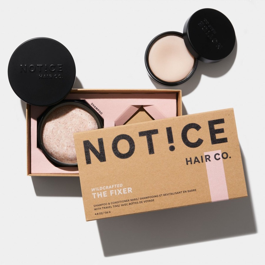 Women notice hair co. | The Fixer Shampoo & Conditioner Bars Travel Set Light Brown