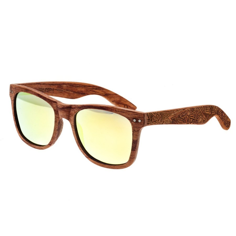 Women earth wood Sunglasses | Earth Wood - Cape Cod Polarized Sunglasses - Red Rosewood/Yellow Light Red