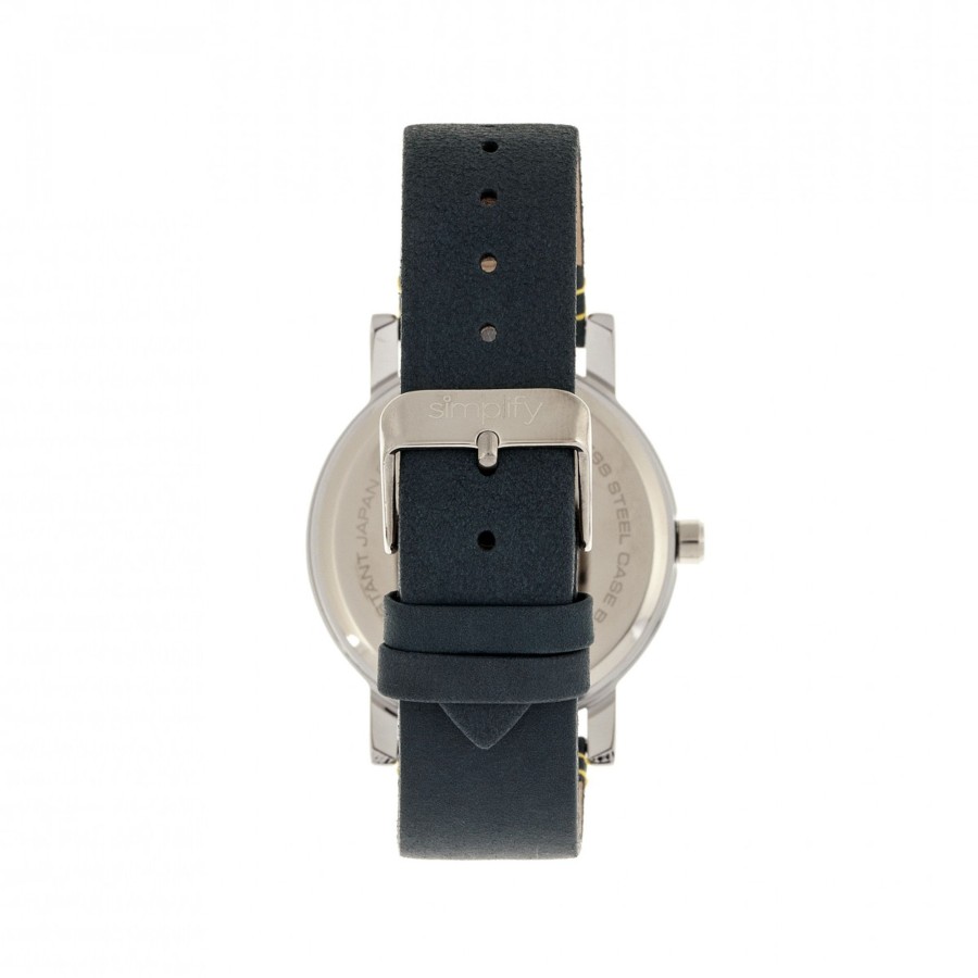 Women simplify Watches | Simplify - The 5300 Leather-Band Watch W/Date - Gold/Brown Silver