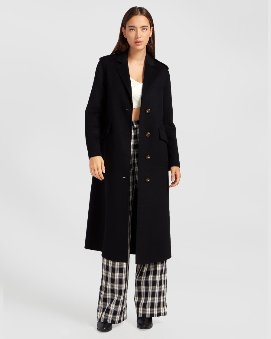 Women belle & bloom Coats & Jackets | Belle & Bloom Tainted Love Longline Coat Black