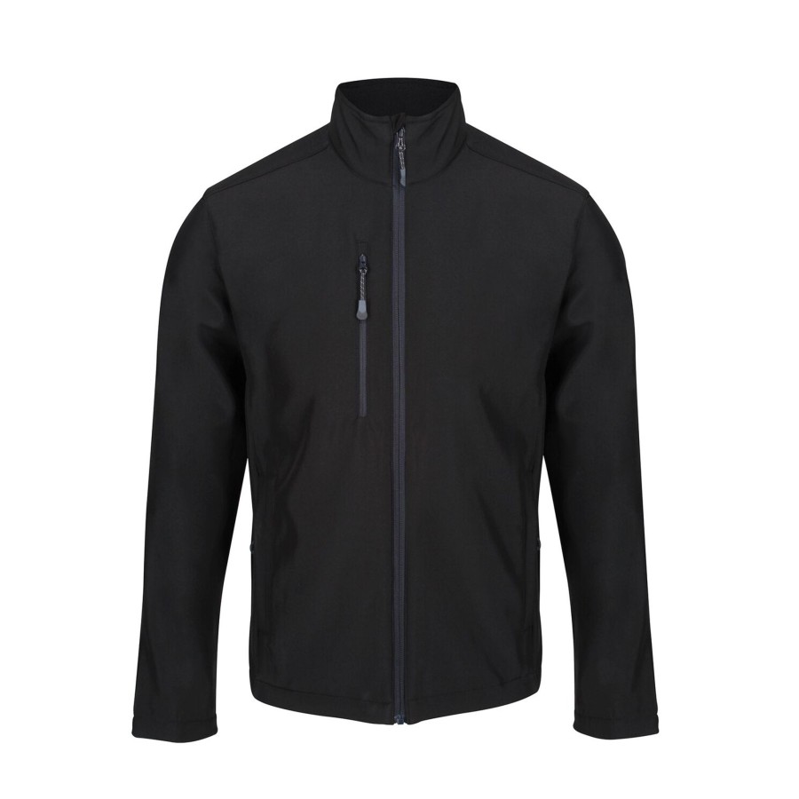 Men regatta Coats & Jackets | Regatta - Mens Honesty Made Recycled Softshell Jacket Black