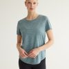 Women hyba Hyba Activewear | Short-Sleeve Crew-Neck Tee - Dry Lux Hyba Essentials Orion Blue