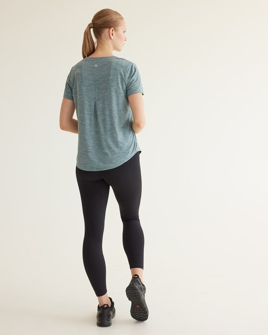 Women hyba Hyba Activewear | Short-Sleeve Crew-Neck Tee - Dry Lux Hyba Essentials Orion Blue