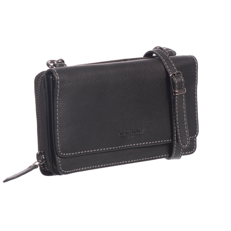 Women club rochelier Bags | Club Rochelier Ladies' Large Leather Wallet On String Black