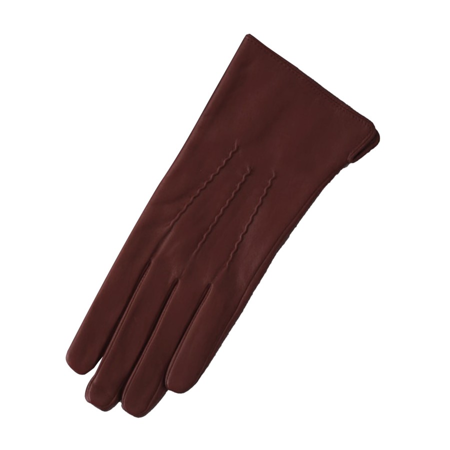 Women eastern counties leather Hats, Gloves, & Scarves | Eastern Counties Leather - Womens/Ladies 3 Point Stitch Detail Gloves Dark Brown