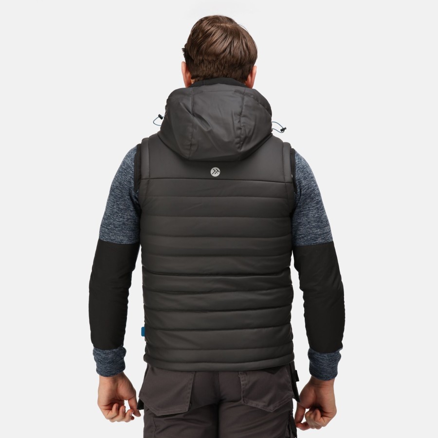 Men regatta Coats & Jackets | Regatta - Tactical Threads Mens Calculate Insulated Bodywarmer Light Grey