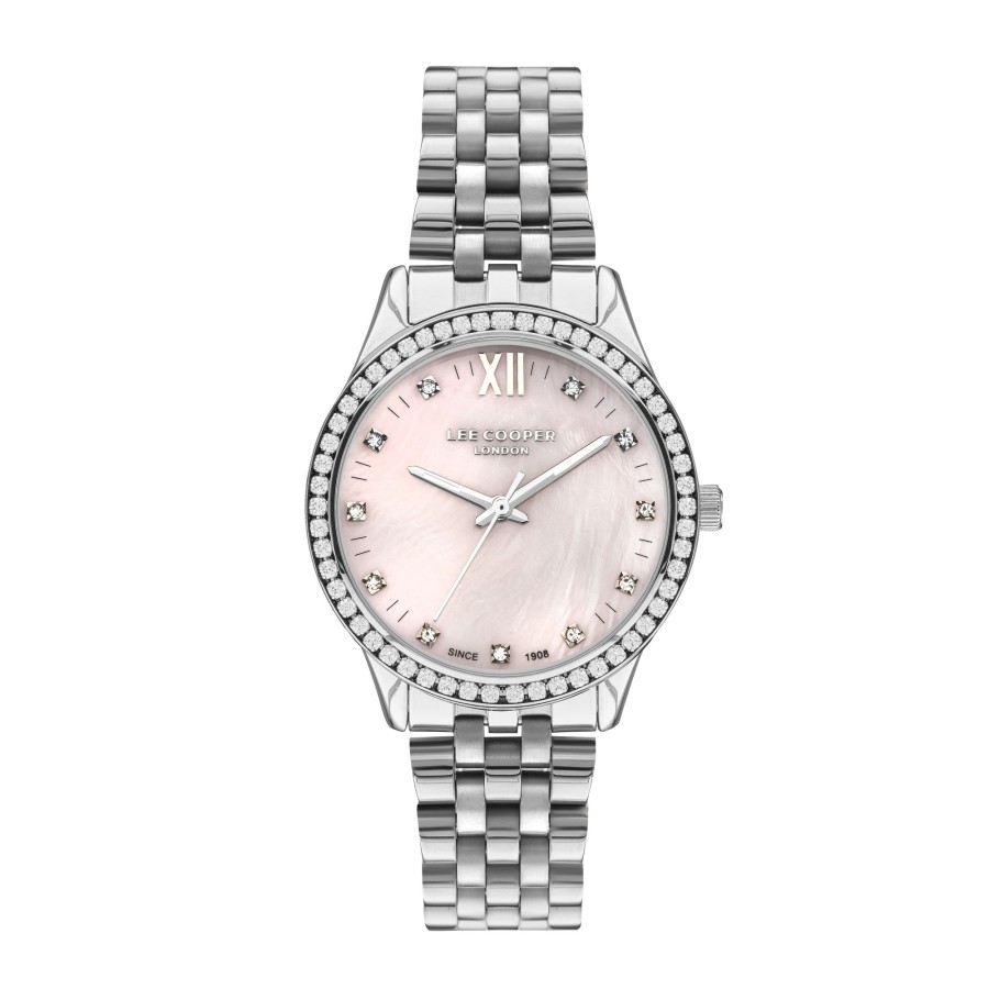 Women lee cooper Watches | Lee Cooper-Women'S Rose Gold 35Mm Watch W/Grey Dial Light Pink