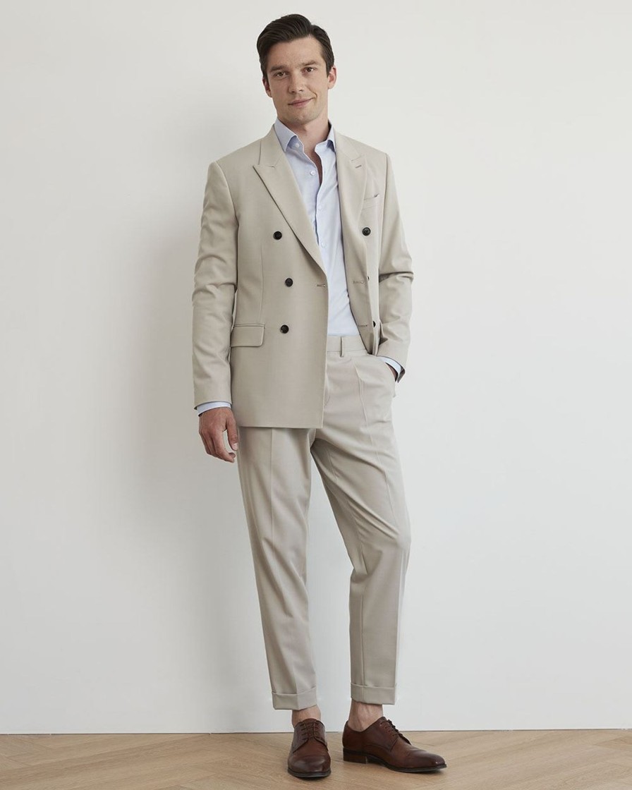 Men r.w. & co. Suits | Tailored-Fit Double-Breasted Suit Blazer Light Beige