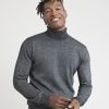 Men r.w. & co. Sweaters & Cardigans | Long-Sleeve Turtleneck Sweater With Metallic Fibres Black