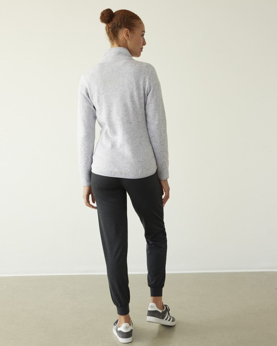 Women hyba Hyba Activewear | Warm Polar Fleece Jacket, Hyba Dappley Grey