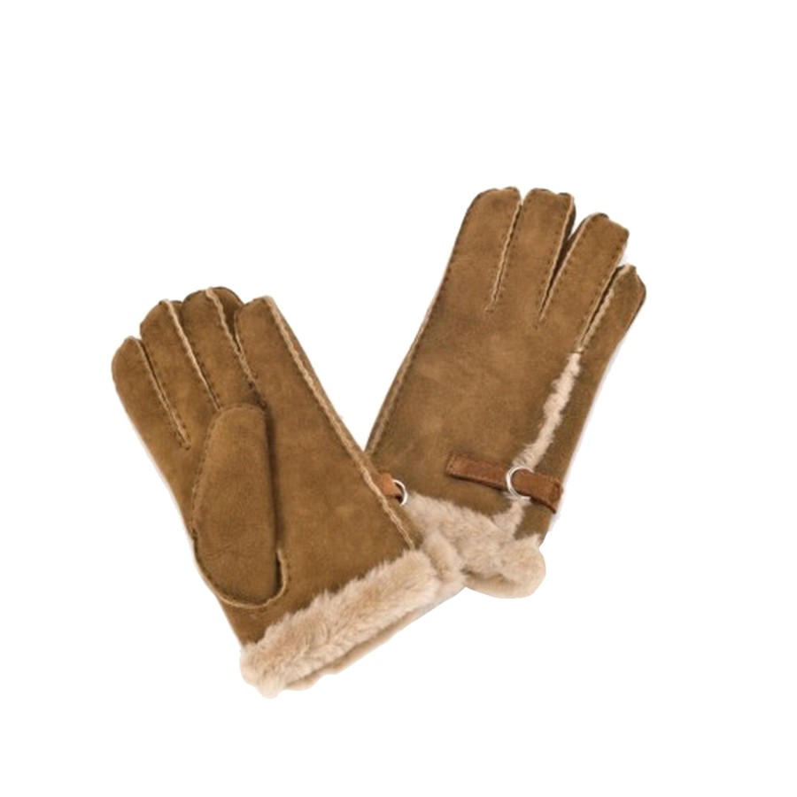 Women eastern counties leather Hats, Gloves, & Scarves | Eastern Counties Leather - Womens/Ladies Buckle Detail Sheepskin Gloves Medium Brown