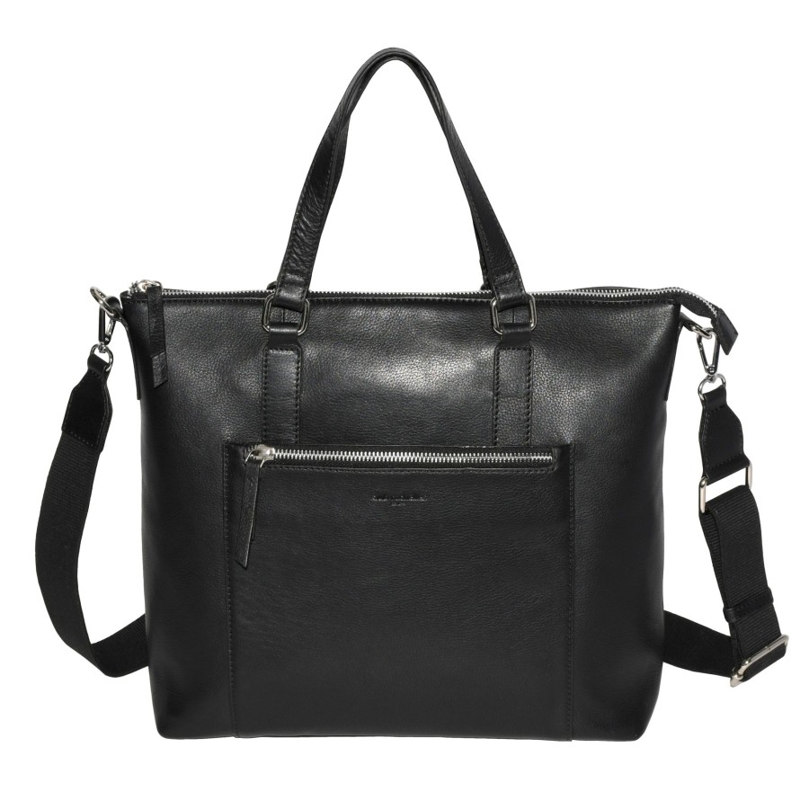 Women club rochelier Bags | Club Rochelier Large Leather Crossbody Business Tote Black