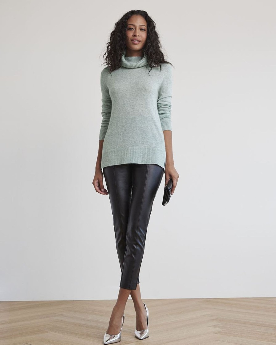 Women r.w. & co. Sweaters & Cardigans | Long-Sleeve Funnel-Neck Cashmere-Blend Sweater Surf Spray Mix - Sw