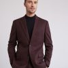 Men r.w. & co. Suits | Tailored-Fit Brushed Suit Blazer Deep Mahogany Red