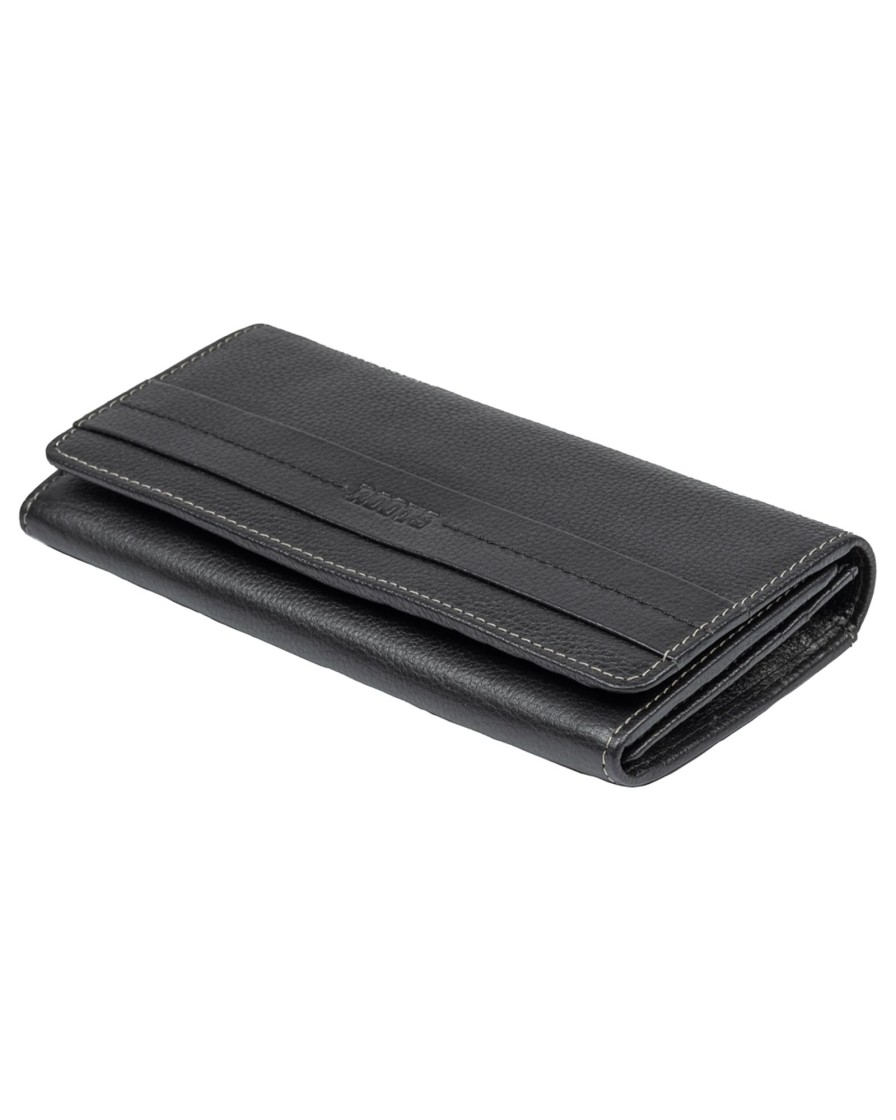 Women roots Bags | Roots Ladies' Pocket Clutch Wallet Black