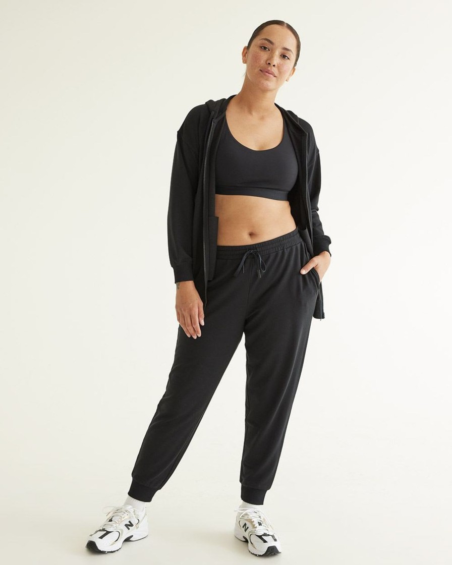 Women hyba Hyba Activewear | French Terry Jogger, Hyba - Petite Black