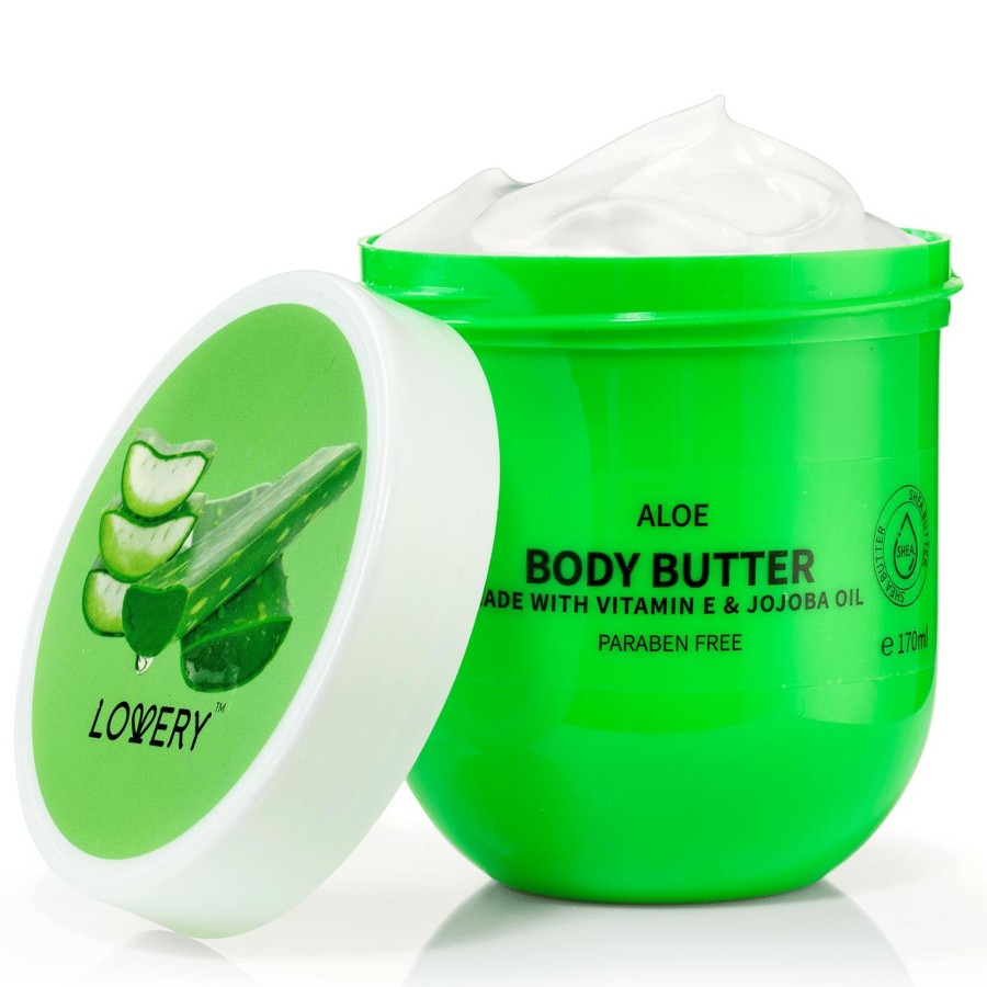 Women lovery | Lovery Aloe Body Butter - Ultra Hydrating Shea Butter Body Cream Dark Green