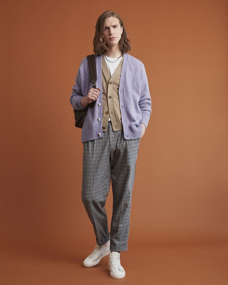 Men r.w. & co. Pants | Gender-Neutral Houndstooth Tapered-Leg Pant Chinchilla