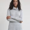 Women r.w. & co. Sweaters & Cardigans | Long-Sleeve Funnel-Neck Cashmere-Blend Sweater Light Grey Mix