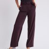 Women r.w. & co. Pants | Wide-Leg High-Rise Satin Pant Vineyard Wine