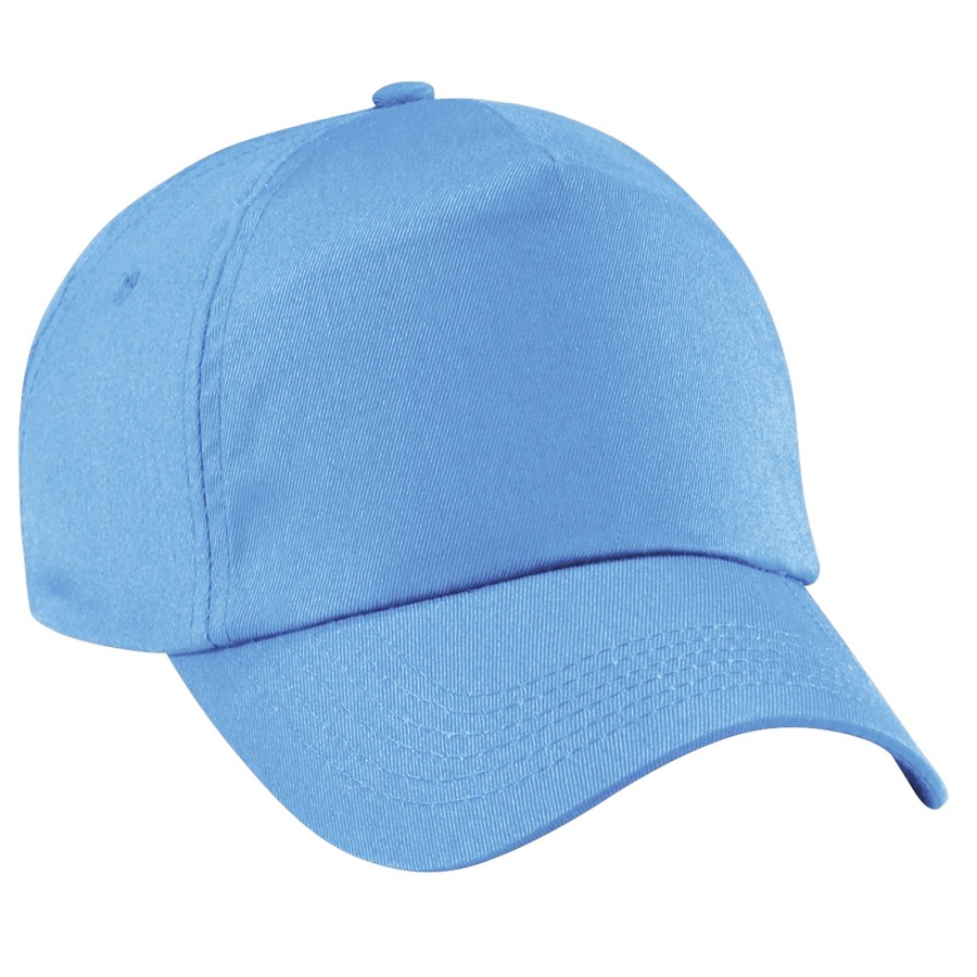 Men beechfield Scarves, Gloves & Hats | Beechfield - Unisex Plain Original 5 Panel Baseball Cap (Pack Of 2) Light Blue