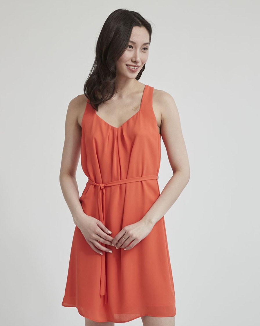 Women r.w. & co. Dresses & Jumpsuits | Silky Crepe Sleeveless Shift Dress Fiesta