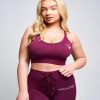 Women twill active Active Tops | Twill Active - Boundless Recycled Strappy Sports Bra - Burgundy Dark Red