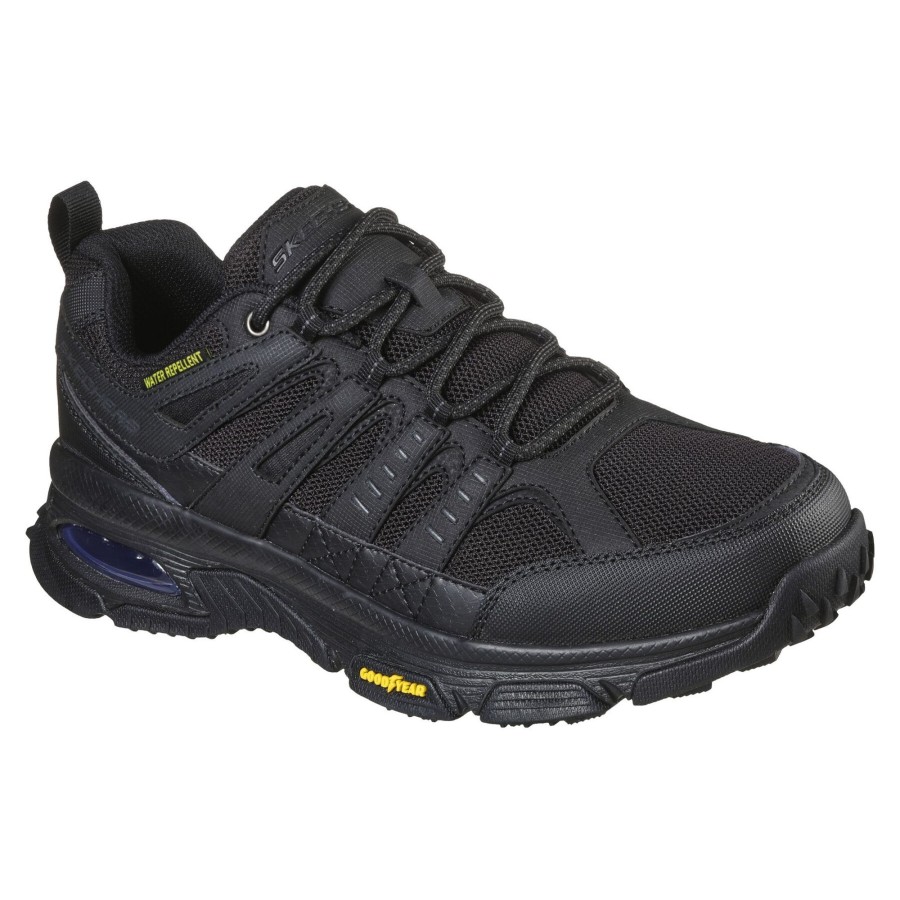 Men skechers Shoes | Skechers - Mens Skech-Air Envoy Leather Sneakers Black