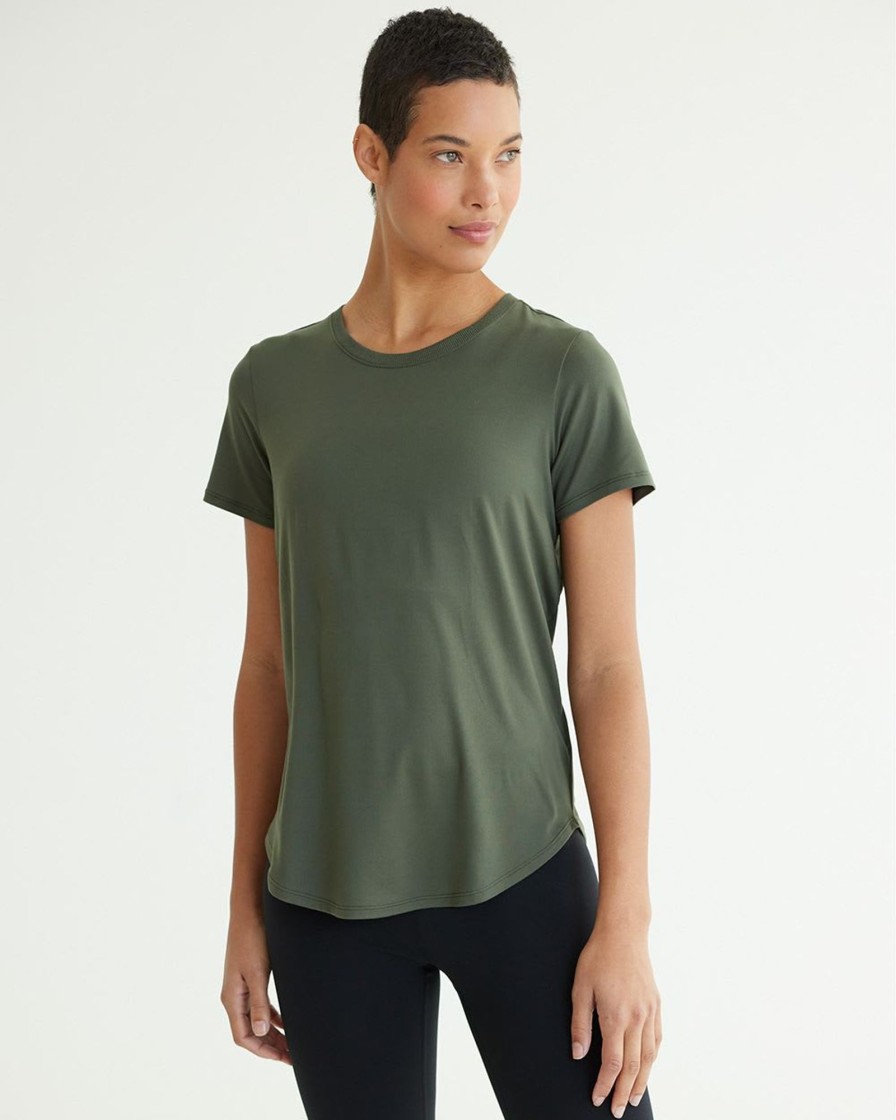 Women hyba Hyba Activewear | Short-Sleeve Crew-Neck Tee - Dry Lux Hyba Essentials Kambaba