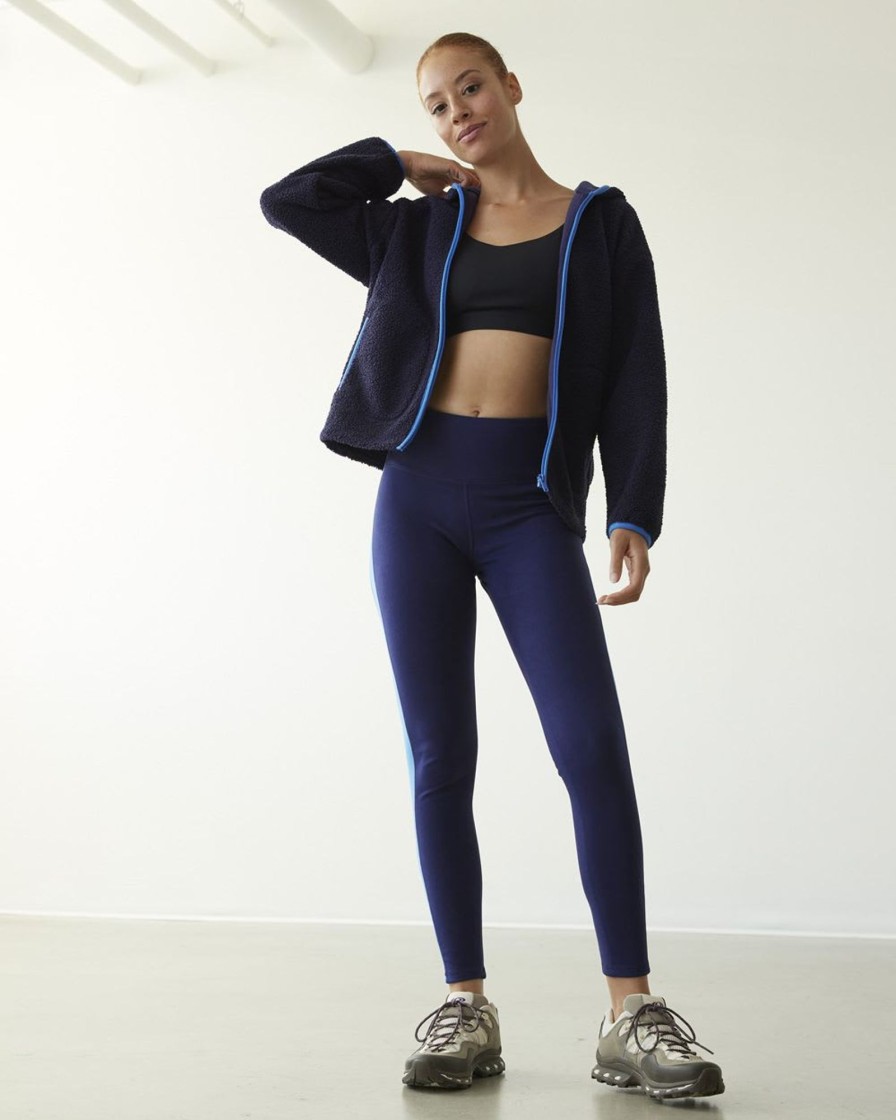 Women hyba Hyba Activewear | Polar Fleece Legging - Hyba Evening Blue