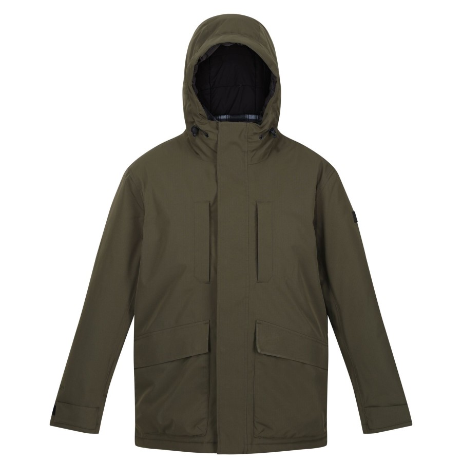 Men regatta Coats & Jackets | Regatta - Mens Ronin Waterproof Jacket Dark Green