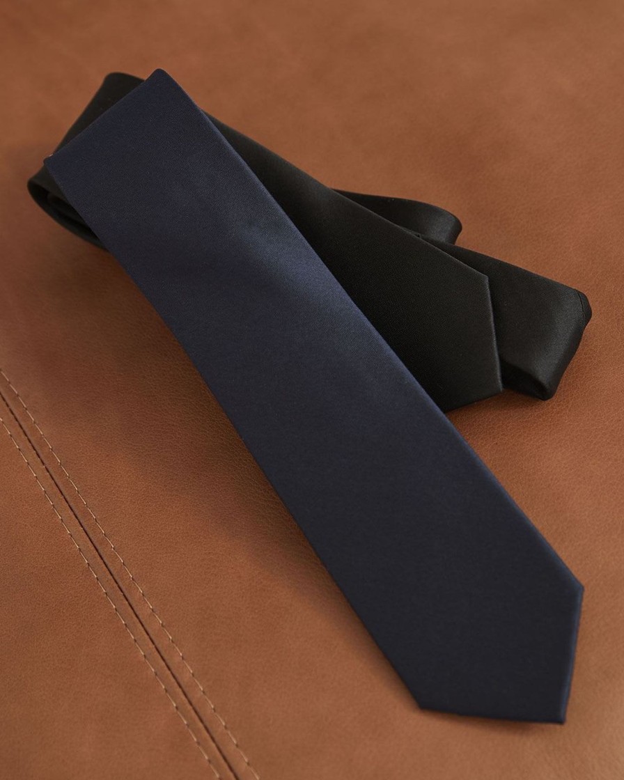 Men r.w. & co. Ties & Bow Ties | Regular Dark Solid Tie Navy Blue