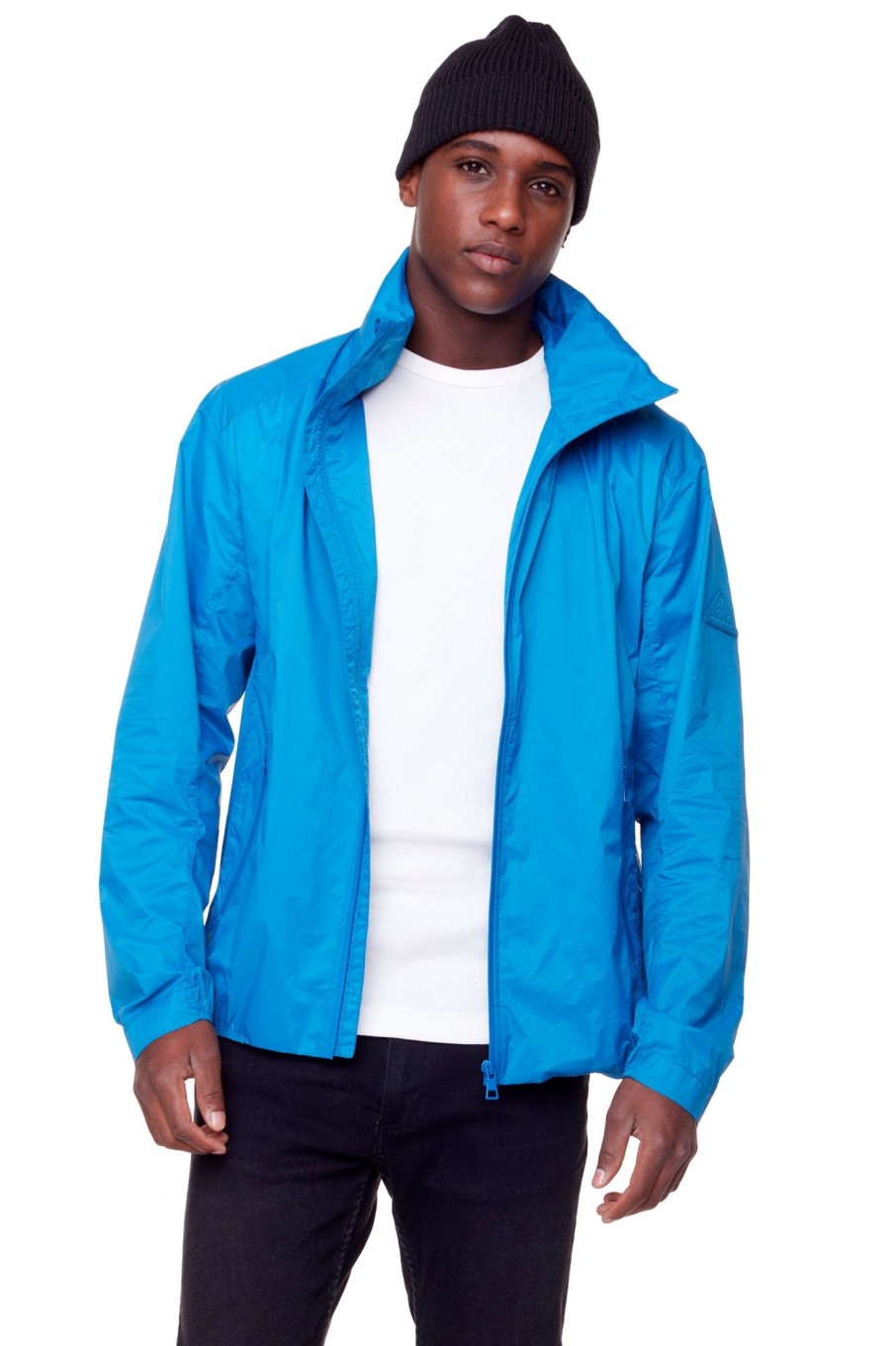 Men alpine north Coats & Jackets | Alpine North Men'S Recycled Ultralight Windshell Jacket Light Blue