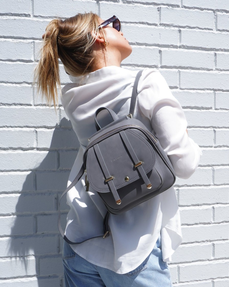 Women belle & bloom Bags | Belle & Bloom Camila Leather Backpack Dark Grey