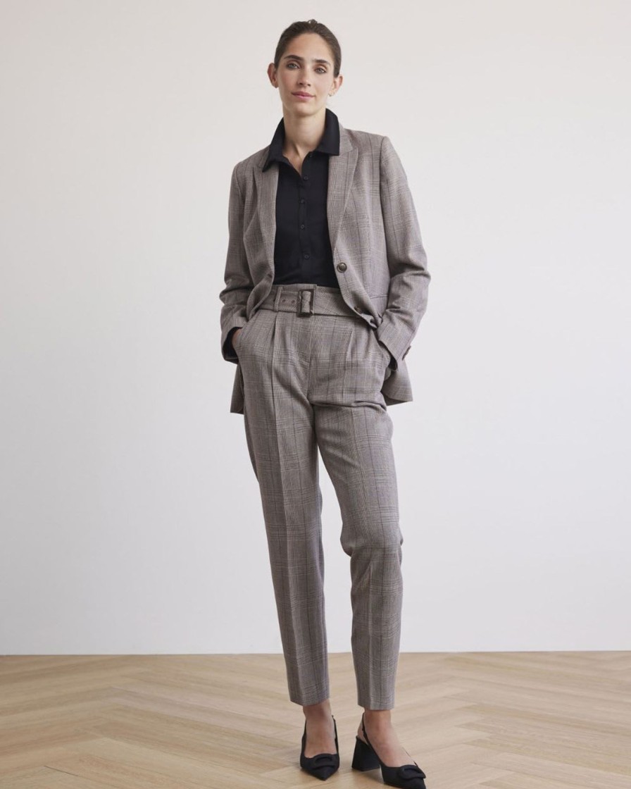 Women r.w. & co. Suits | Relaxed Two-Button Plaid Blazer Plaid Multi