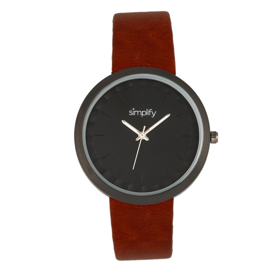 Women simplify Watches | Simplify - The 6000 Strap Watch /Light Brown Black