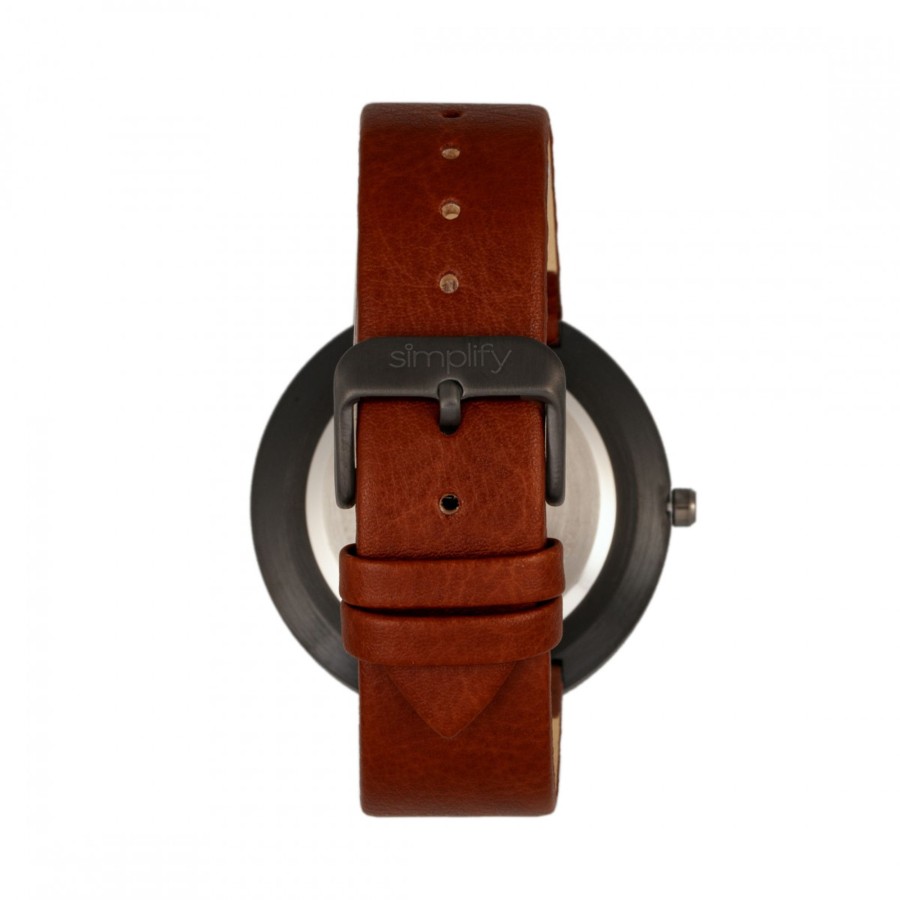 Women simplify Watches | Simplify - The 6000 Strap Watch /Light Brown Black