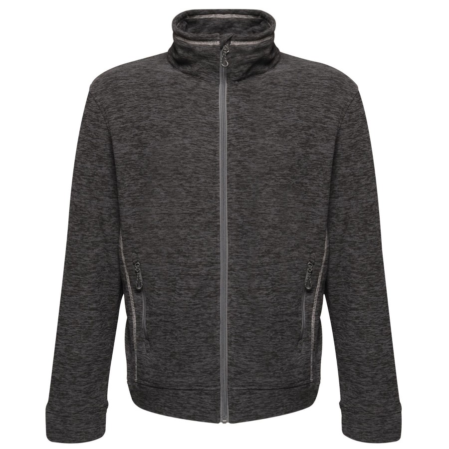 Men regatta Coats & Jackets | Regatta - Mens Thornly Full Zip Fleece Dark Grey