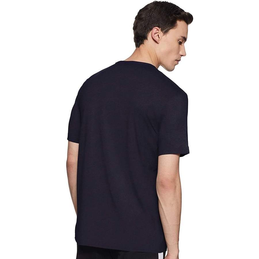 Men puma T-Shirts | Puma - Mens Ess Logo T-Shirt Dark Blue