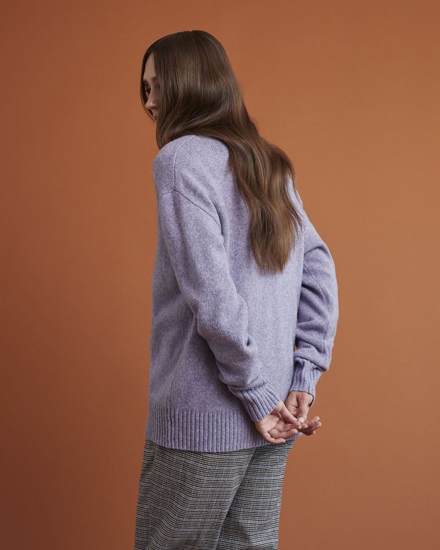 Men r.w. & co. Sweaters & Cardigans | Gender-Neutral Grandpa Cardigan Htr Lavender