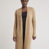 Women r.w. & co. Sweaters & Cardigans | Long-Sleeve Long Open Cardigan Medium Tan Mix Sw