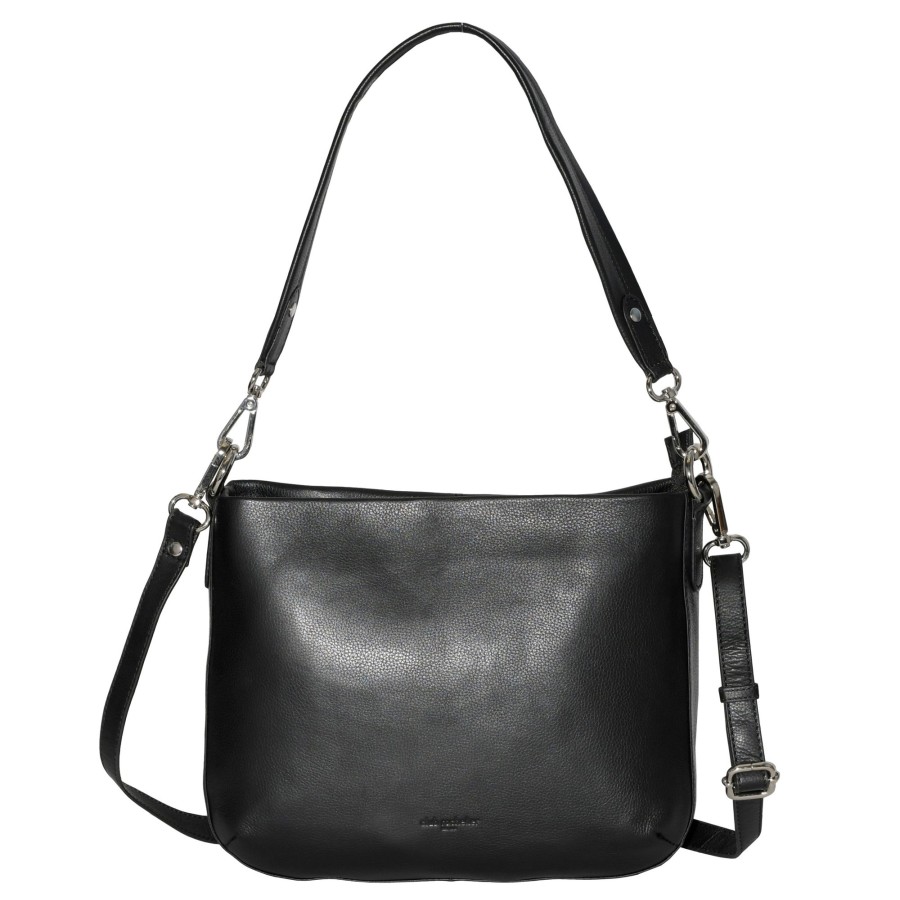 Women club rochelier Bags | Club Rochelier Ladies Leather Shoulder And Crossbody Bag Black