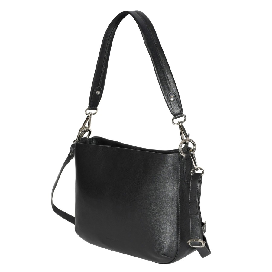 Women club rochelier Bags | Club Rochelier Ladies Leather Shoulder And Crossbody Bag Black