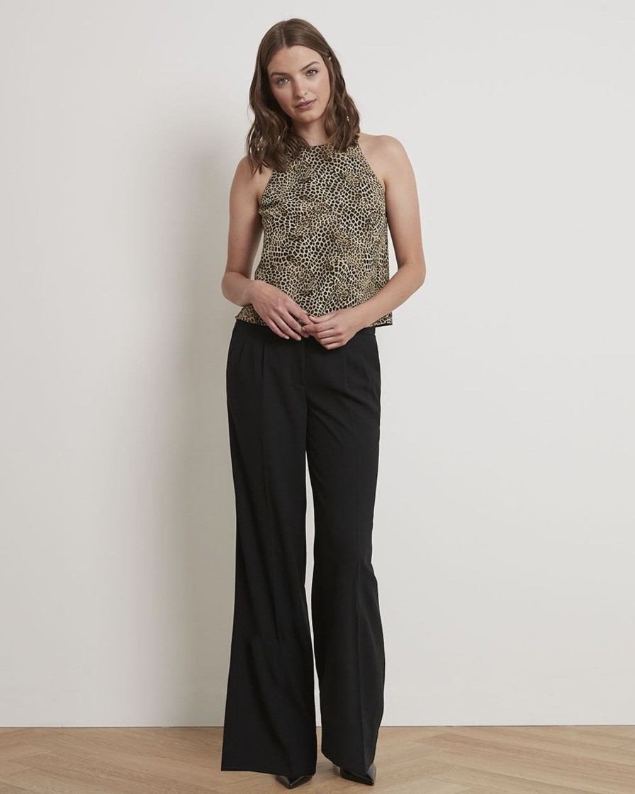 Women r.w. & co. Blouses & Shirts | Printed Sleeveless Popover Blouse Winter Twig Leopard Multi